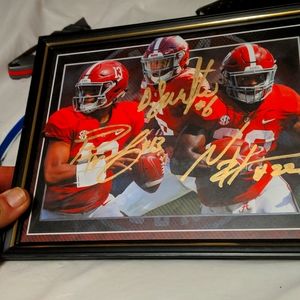 TRIPLE AUTOGRAPH 8X10 FRAMED PRINT TUA HARRIS SMITH GUARANTEED AUTHENTIC
